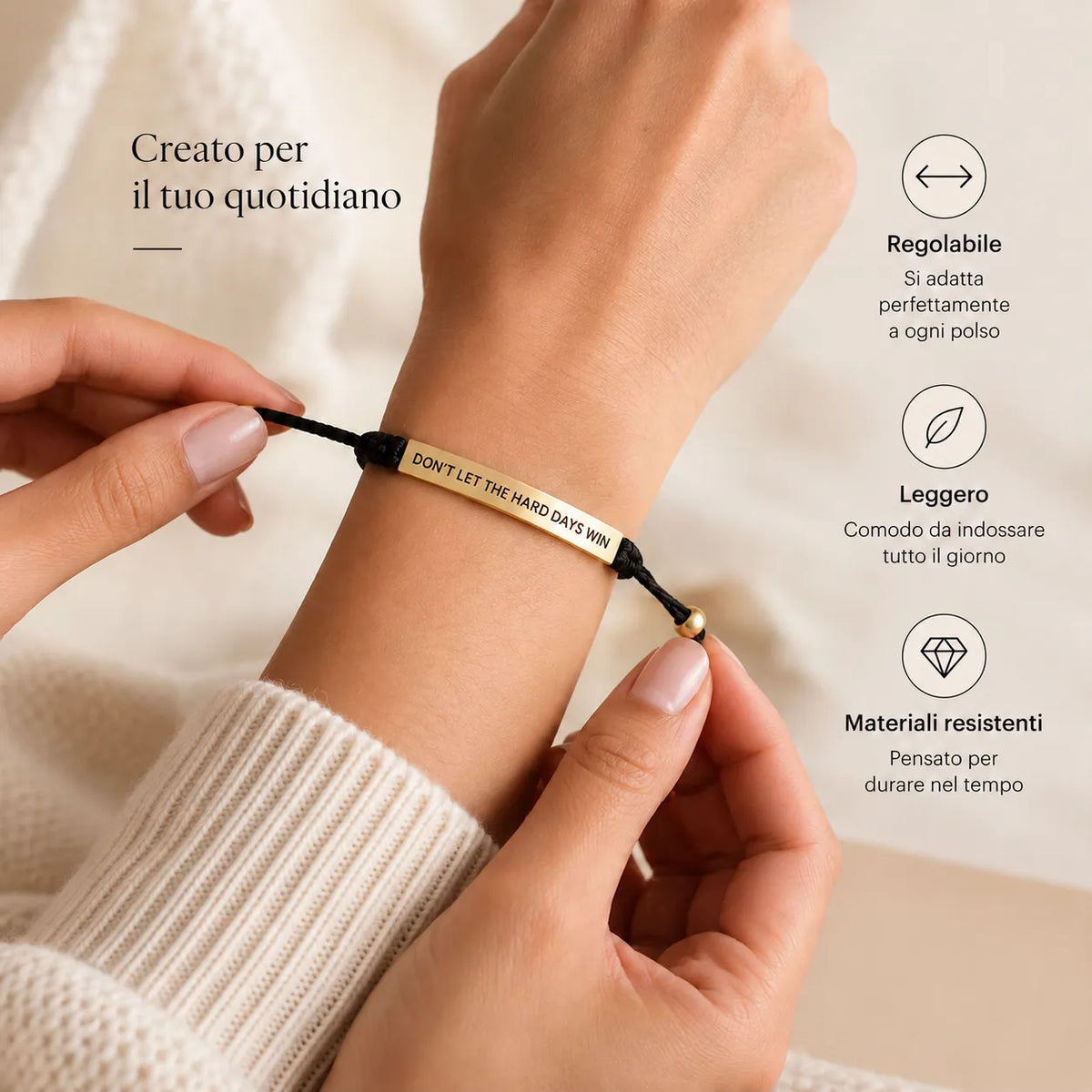 Il bracciale che ti ricorda di non lasciare vincere i giorni difficili